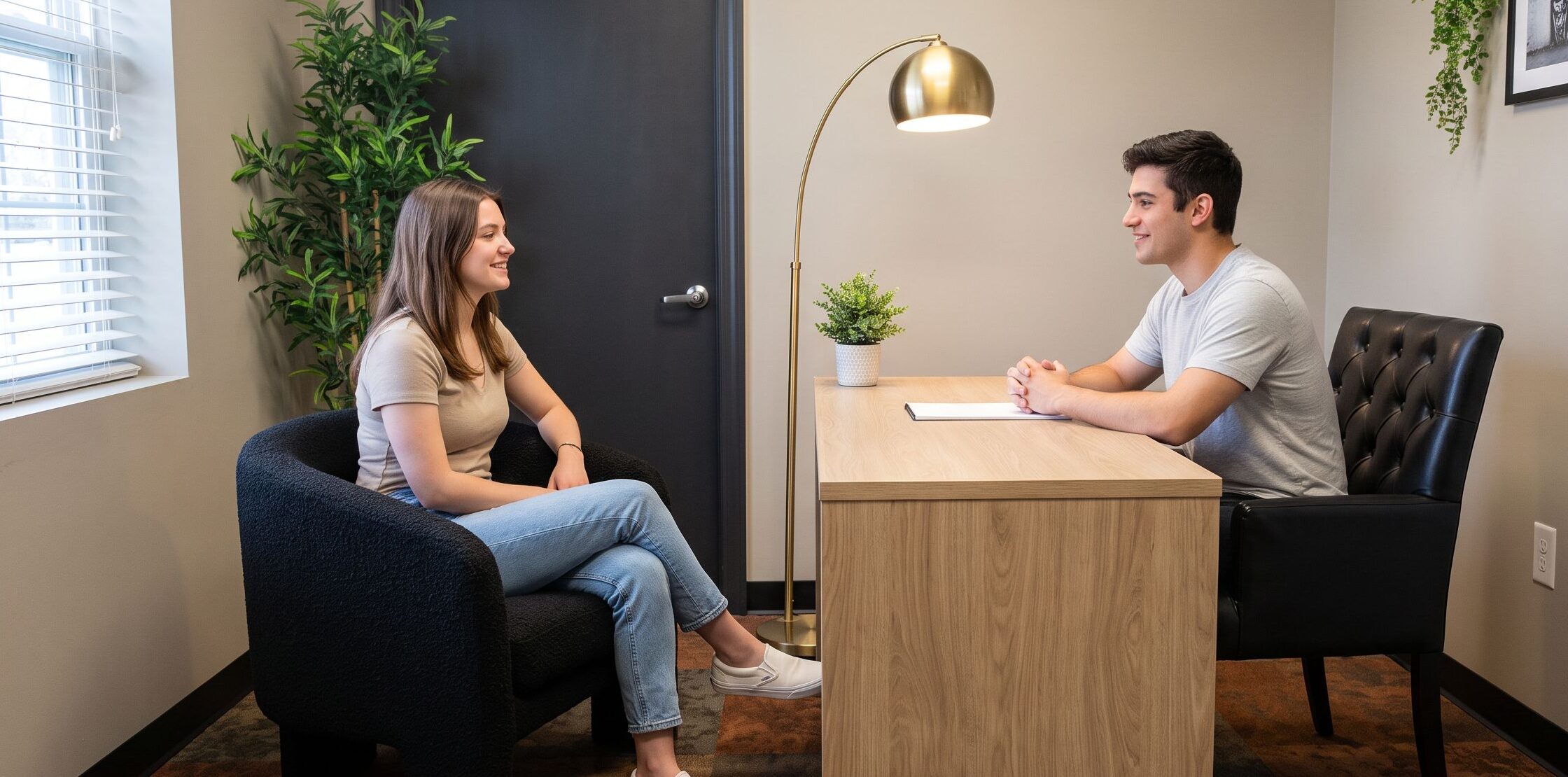 One-on-one sessions are a key part of our outpatient rehab in Indiana, giving clients dedicated time with a counselor to work through goals in a comfortable, private setting