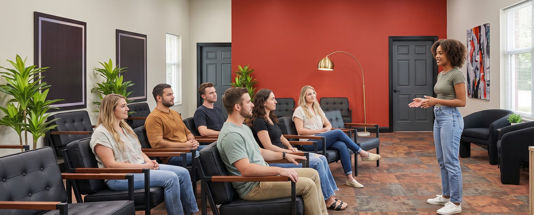 Our addiction aftercare program keeps clients engaged through ongoing group support and accountability.